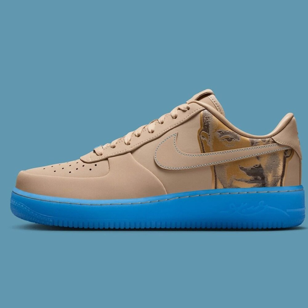 Nike Air Force 1 Low Protro Kobe Bryant Linen IH1018-200 Linen/University Blue - Picture 2 of 9
